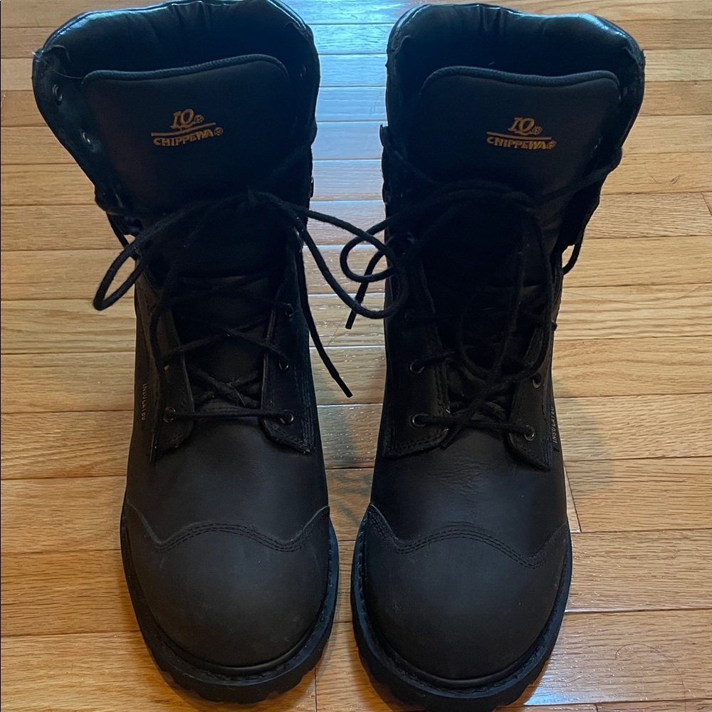 Chippewa Black Leather Men's Boots